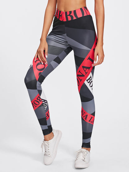 Alphabet yoga leggings