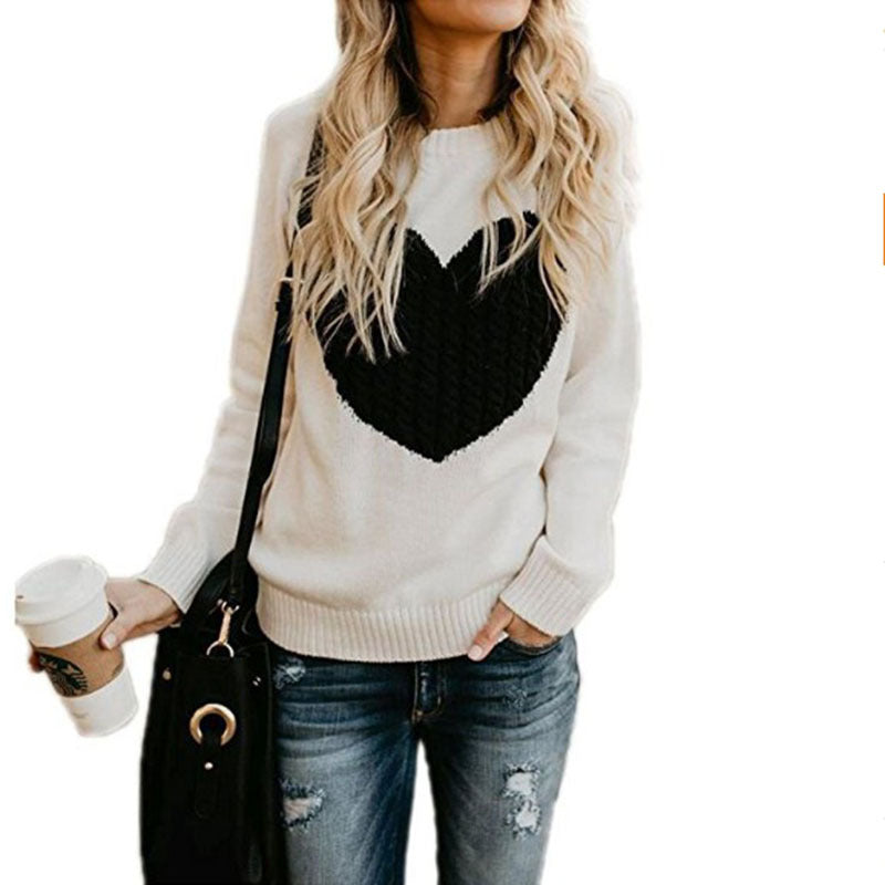 Heart Print Sweater