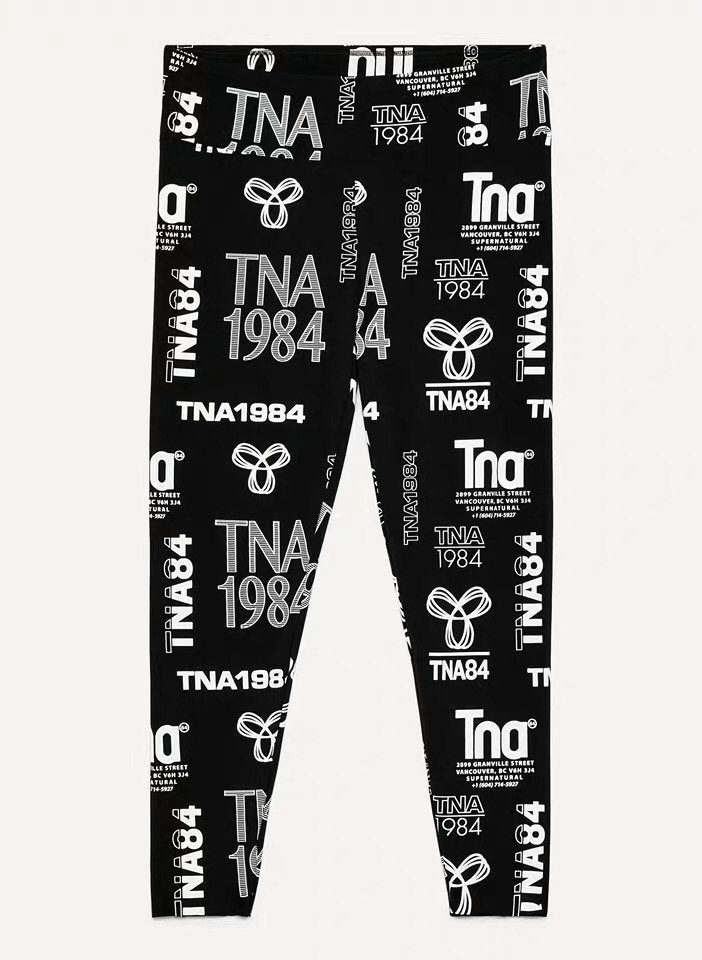 Letter Print Yoga Leggings