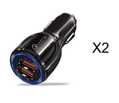 Quick Charge 3.0 Car Charger For Mobile Phone Dual Usb Car Charger Qualcomm Qc 3.0 Fast Charging Adapter Mini Usb Car Charger