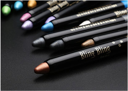 Pearlescent Silkworm Eyeshadow Pen Lasting Waterproof And Not Blooming Shiny Pearlescent Gel Pen 15 Color Eye Shadow Pen