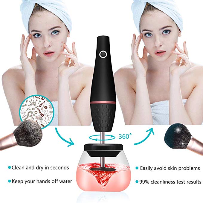 Makeup brush cleaner electric