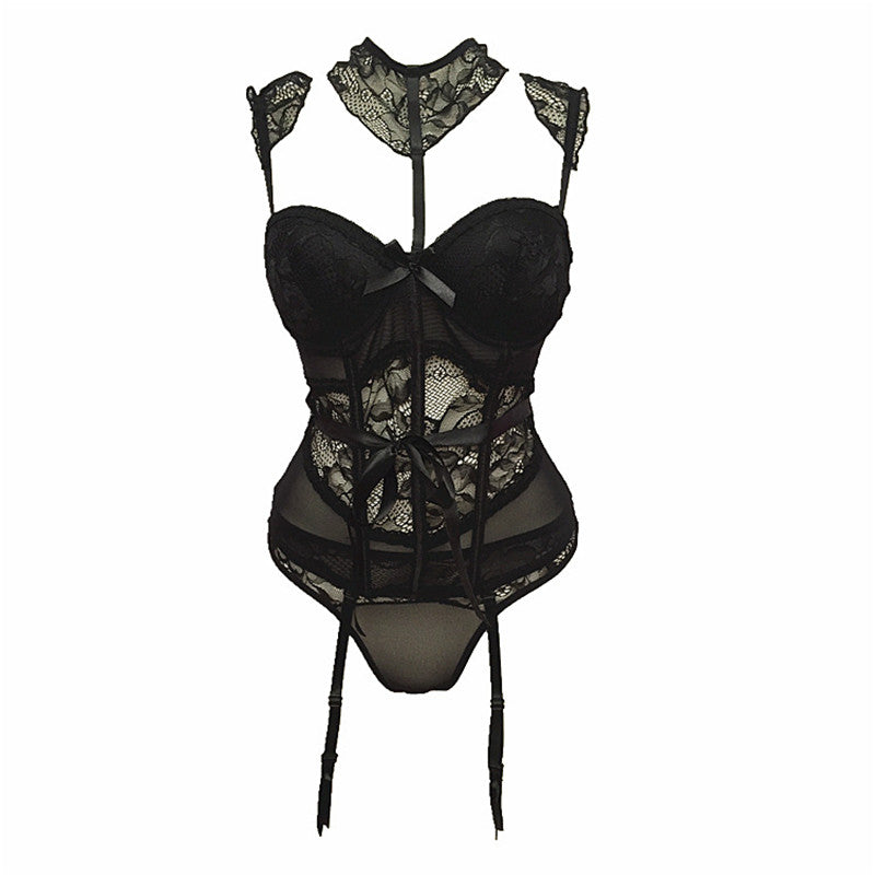 Lace Fishbone Corset Set