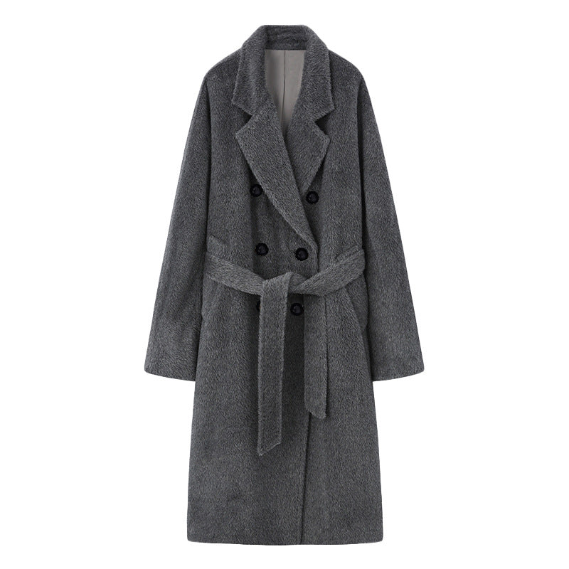 Women's Mid-length Winter Thick Woolen Cashmere Coat