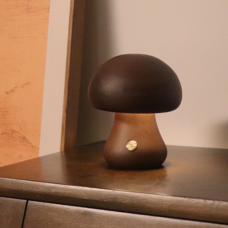 Wooden Mushroom Light