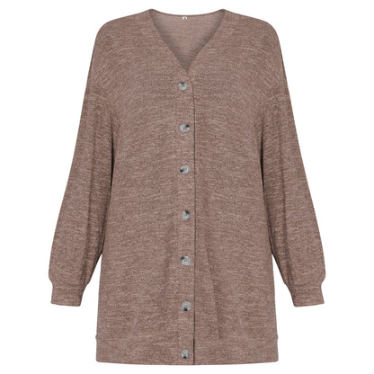 Thin Mid Length Button Up Cardigan Knitwear