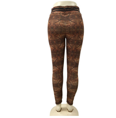 Wool printed yoga leggings