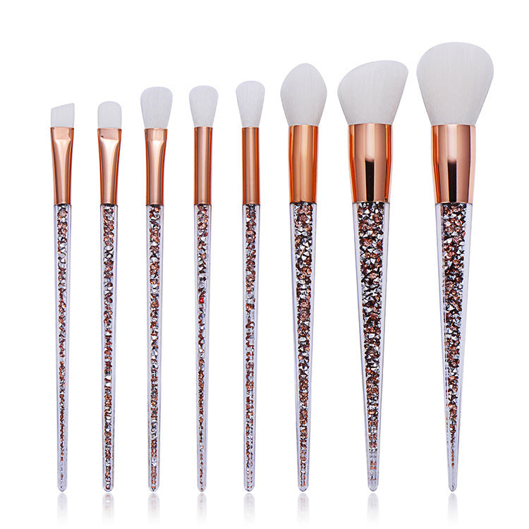 7 diamond handle makeup brushes