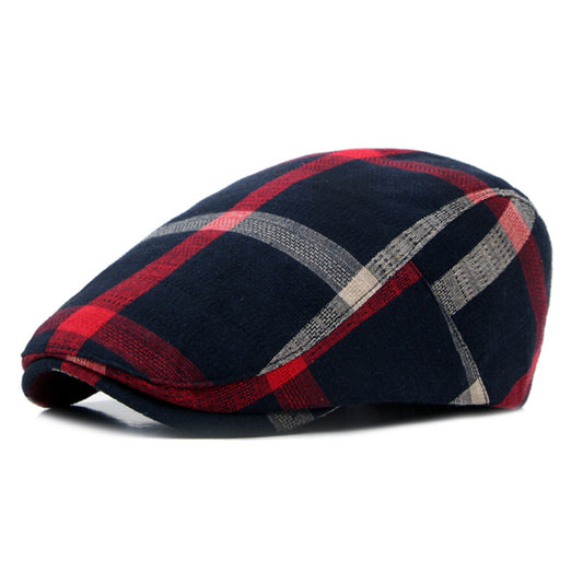 British Style Classic Retro Plaid Cap