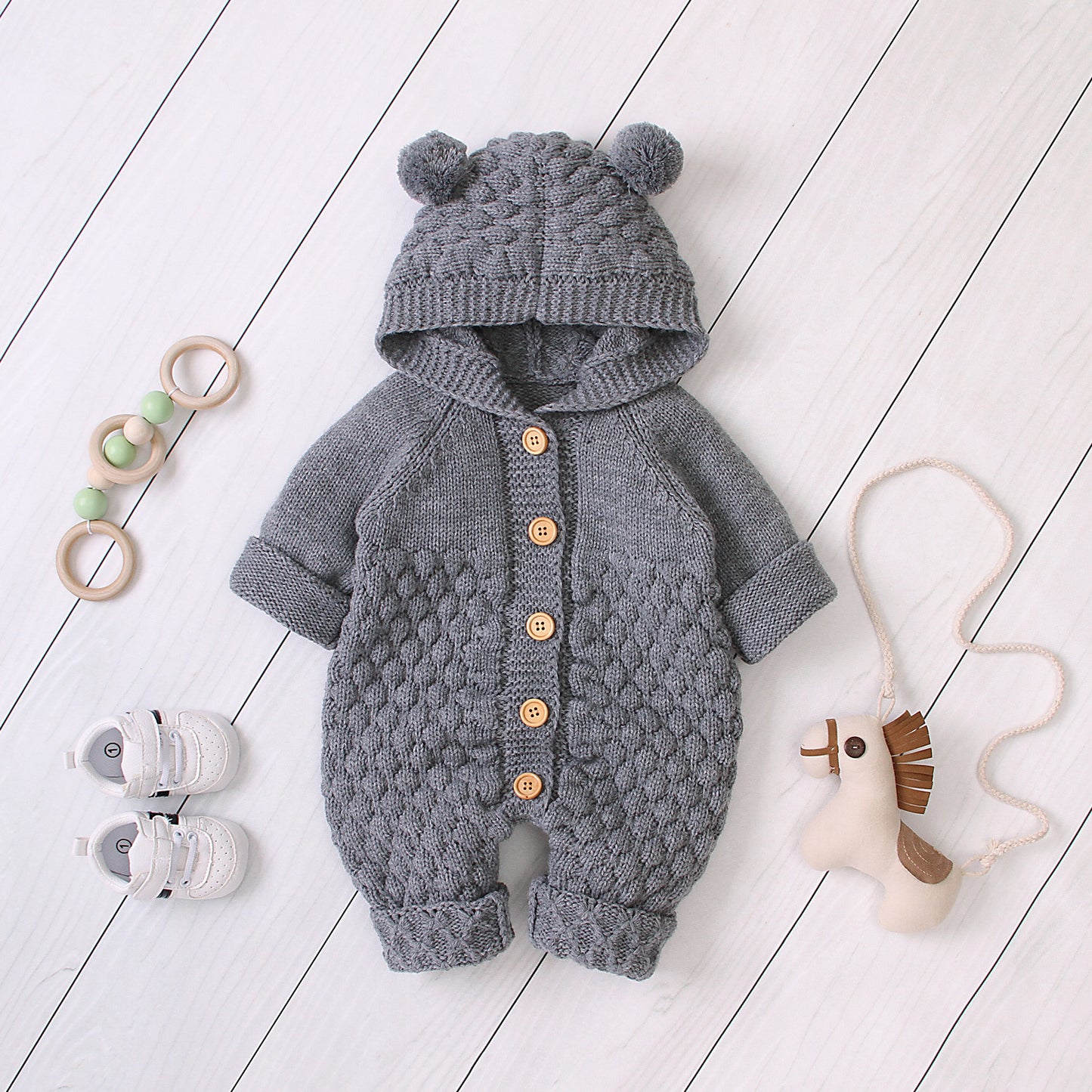 Baby knitted jumpsuit