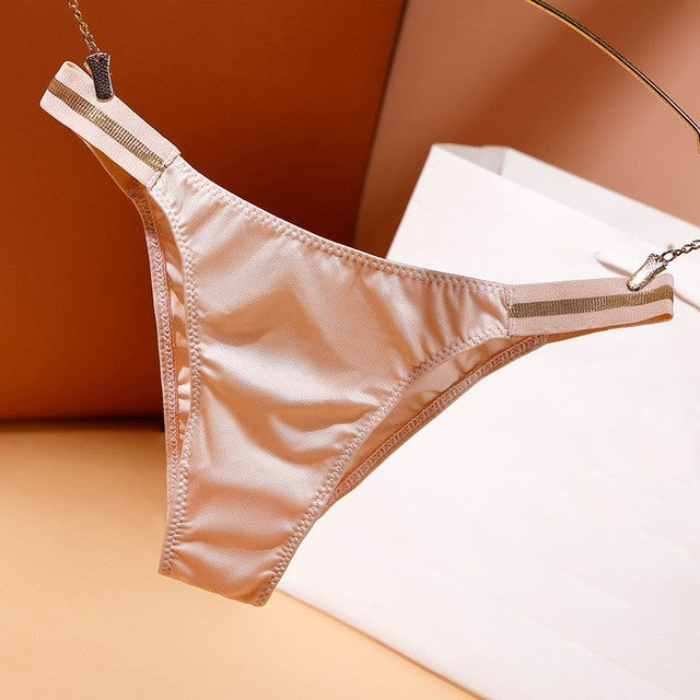 Low-rise Thin Ice Silk Bikini Bottoms