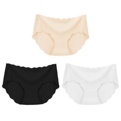 3 Pair Seamless Scallop Edge Silk Shorts