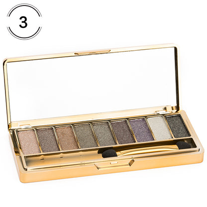 Glitter 9 color eye shadow tray