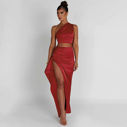 Satin Split Maxi