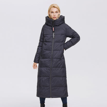 Extra Long Windproof Cotton-padded Coat