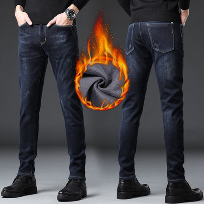 Lined Cotton Denim Jeans