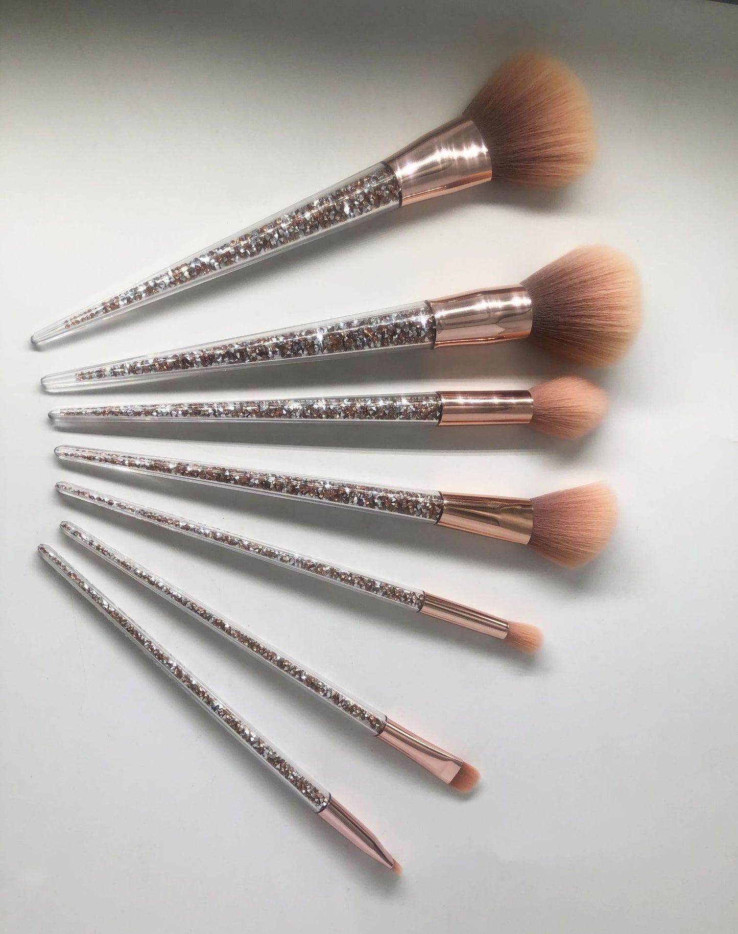 7 diamond handle makeup brushes