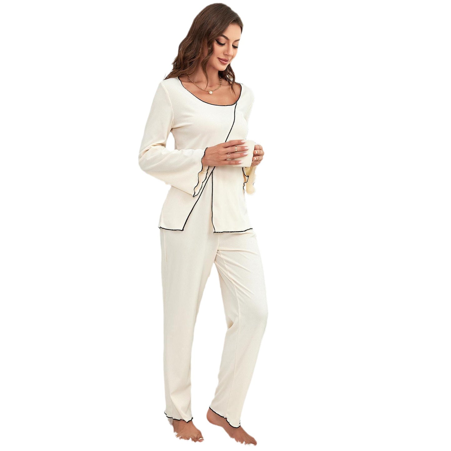 Homewear Suit Long-sleeved Pajamas For Women