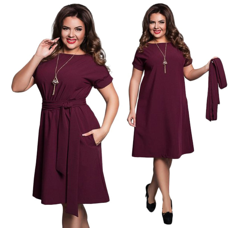 High Waist Medium Length Dress