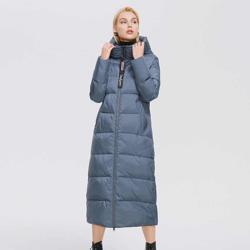 Extra Long Windproof Cotton-padded Coat