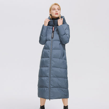 Extra Long Windproof Cotton-padded Coat