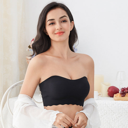 Strapless Scalloped Edge Bra