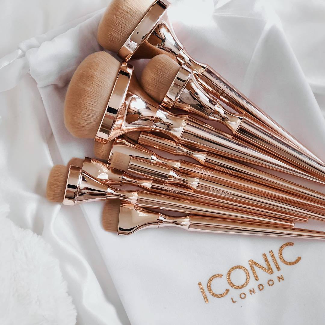 Gold Handle 9 Makeup Brush Set