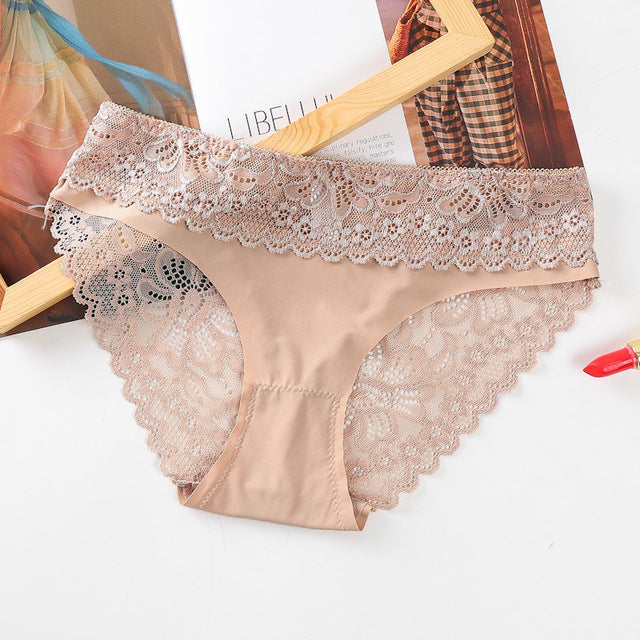 Sheer Lace V Cut Women Panties