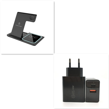 Three-in-one Mobile Phone Watch Headset Wireless Charger Folding Stand