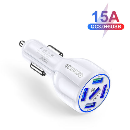 5-port 15A QC3.0 5USB FAST Car Charger