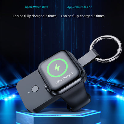 Portable 1000mAh Magnetic Watch Power Bank Keychain Wireless Charger