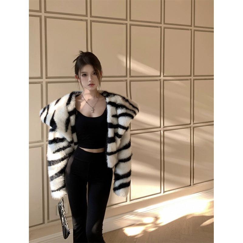 Zebra Print Crop Coat