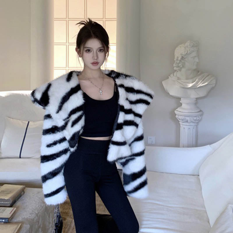 Zebra Print Crop Coat