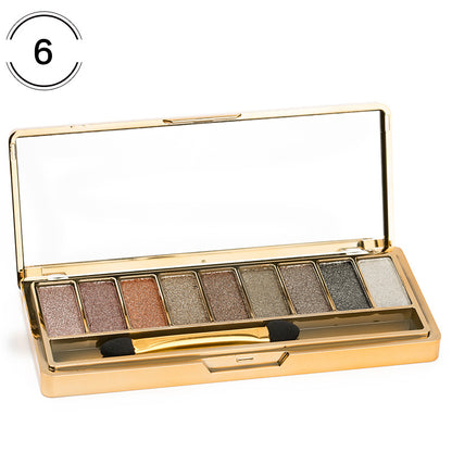 Glitter 9 color eye shadow tray