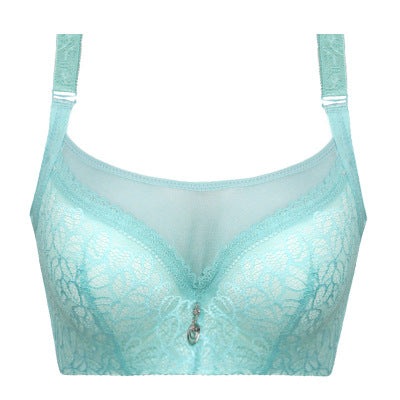 Full Cup Flora Print Mesh Edge Bra