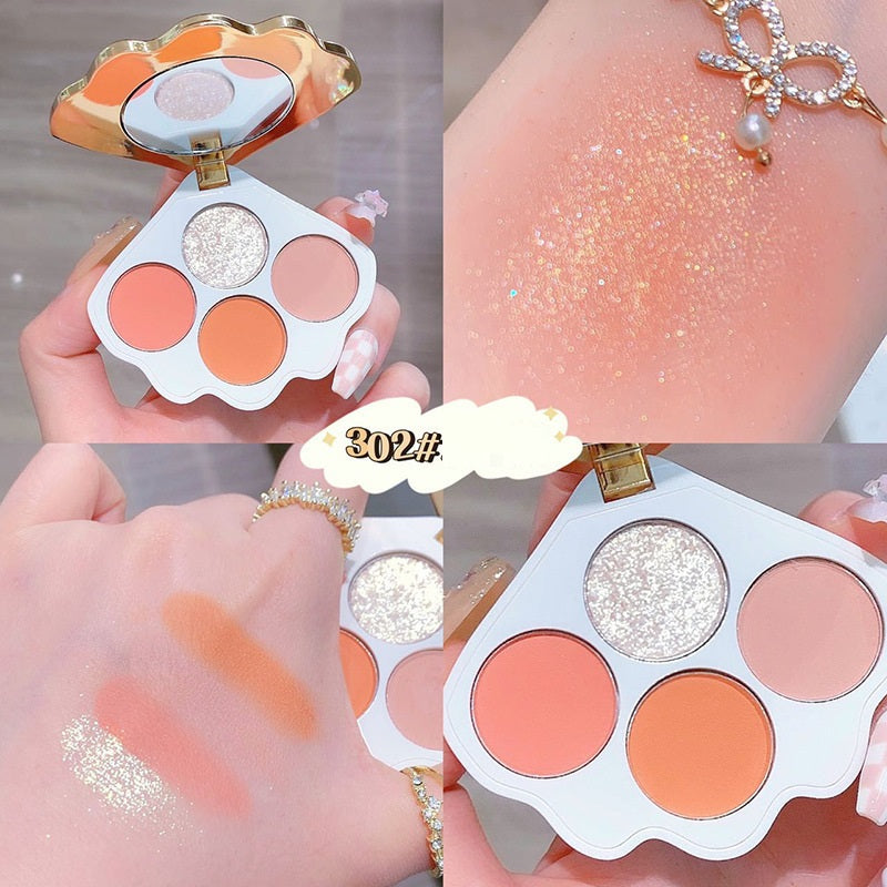 Eye Shadow Clam Shell Quad Plate