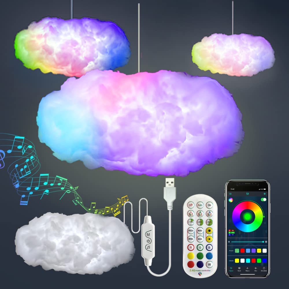 3D RGBIC Clouds Light