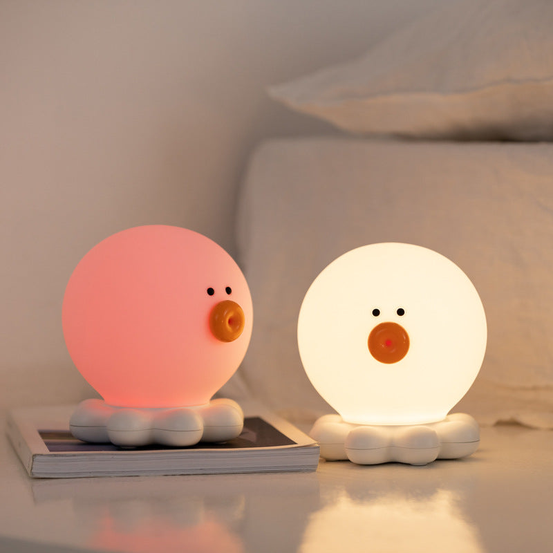 Smart Sensor Small Octopus Silicone Pat USB Night Light Table Lamp