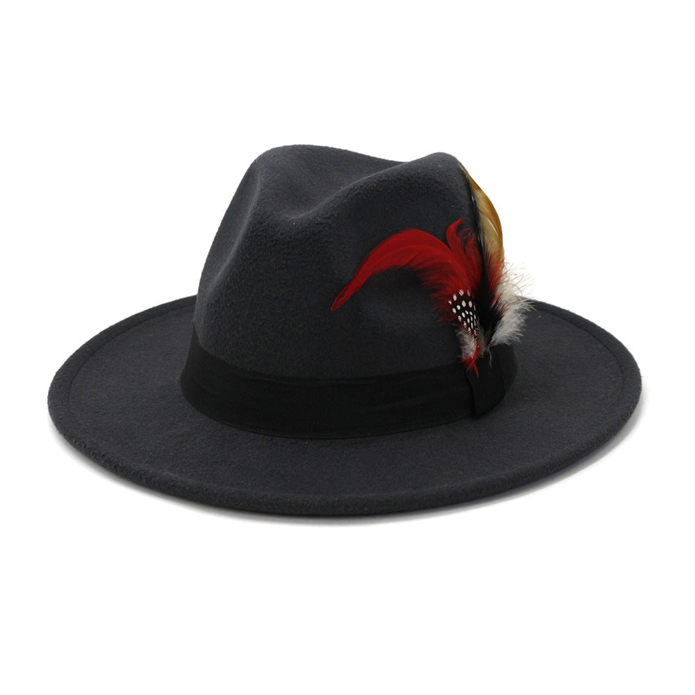 Polyester Single Feathered Panama Hat