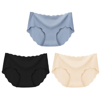 3 Pair Seamless Scallop Edge Silk Shorts