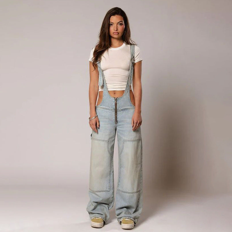 Cotton Denim Overalls