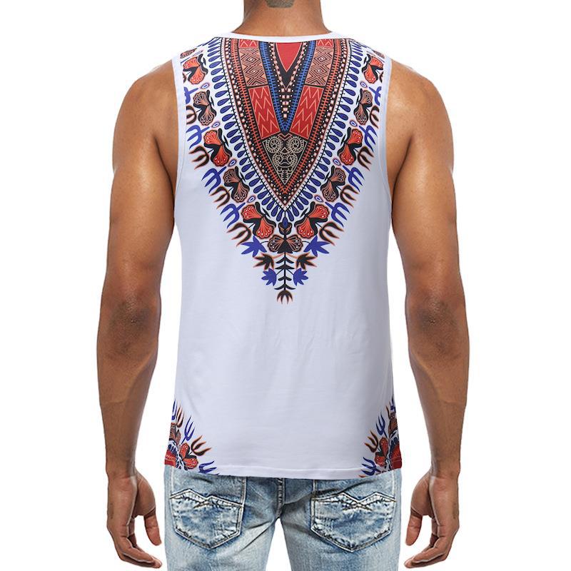 Sleeveless printed sweat vest