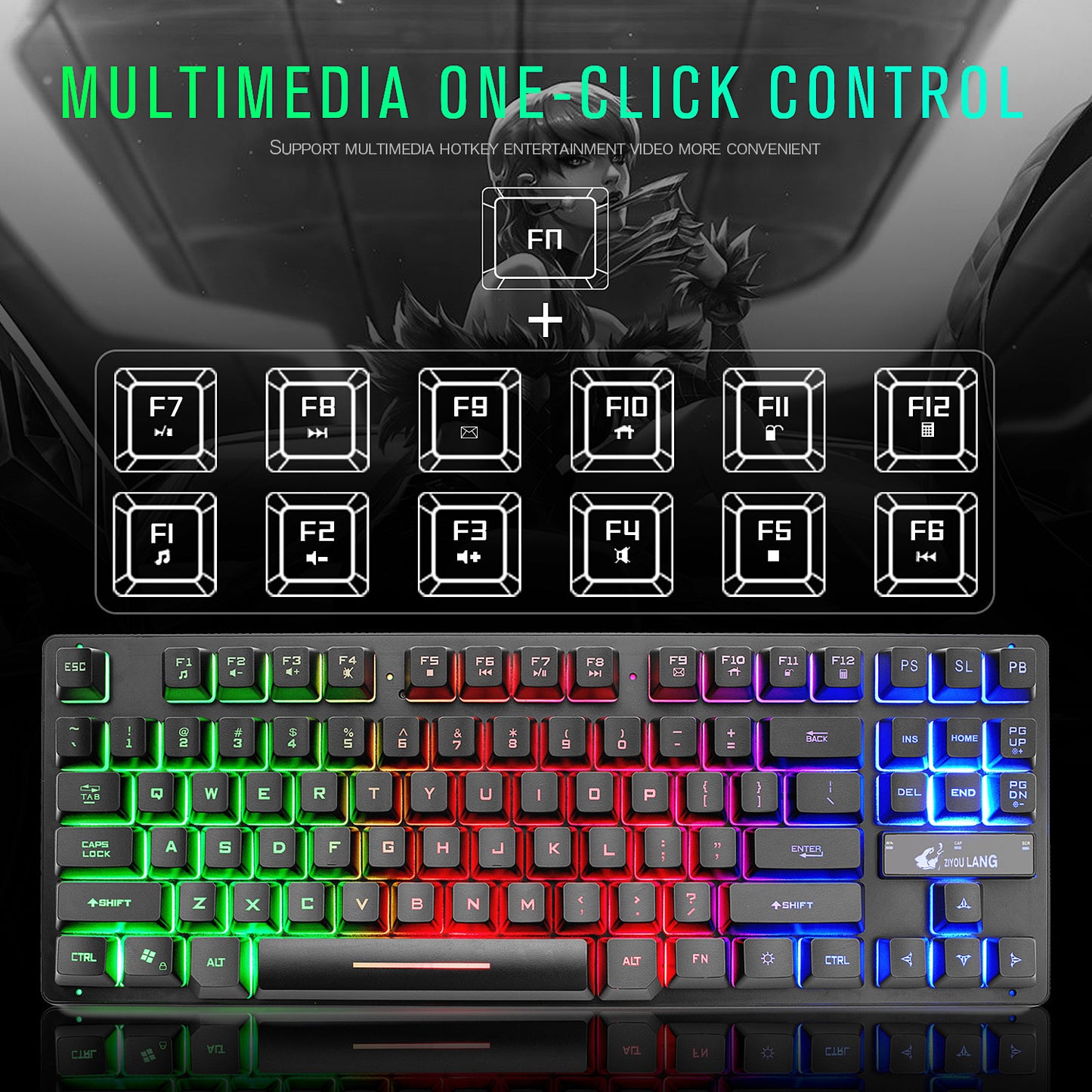 Backlit RGB Wired Mechanical Keyboard