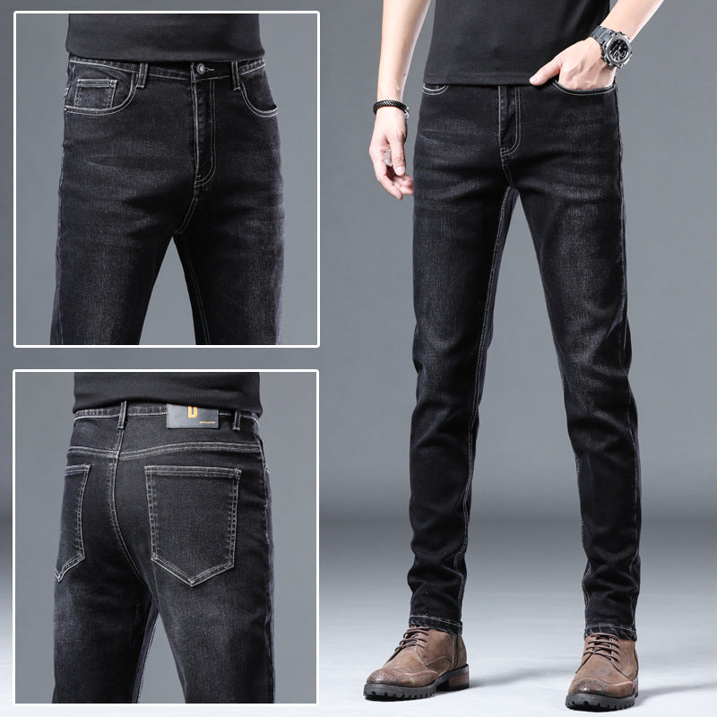 Lined Cotton Denim Jeans