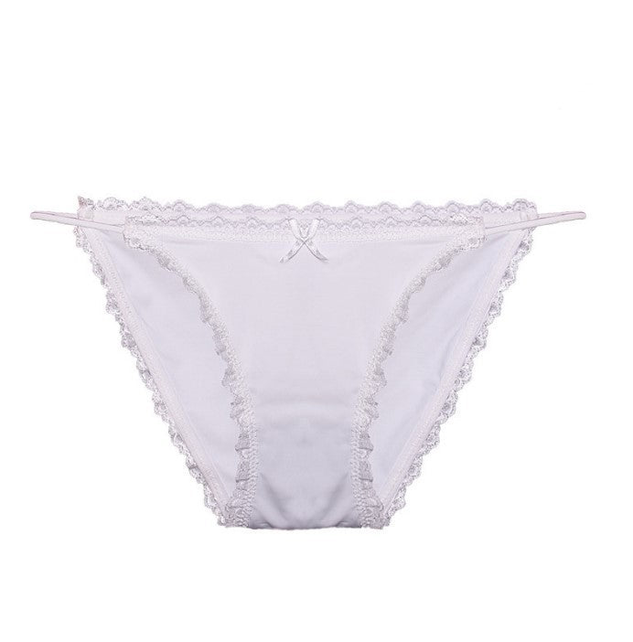 Low Rise Scalloped Edge Lace String Panties