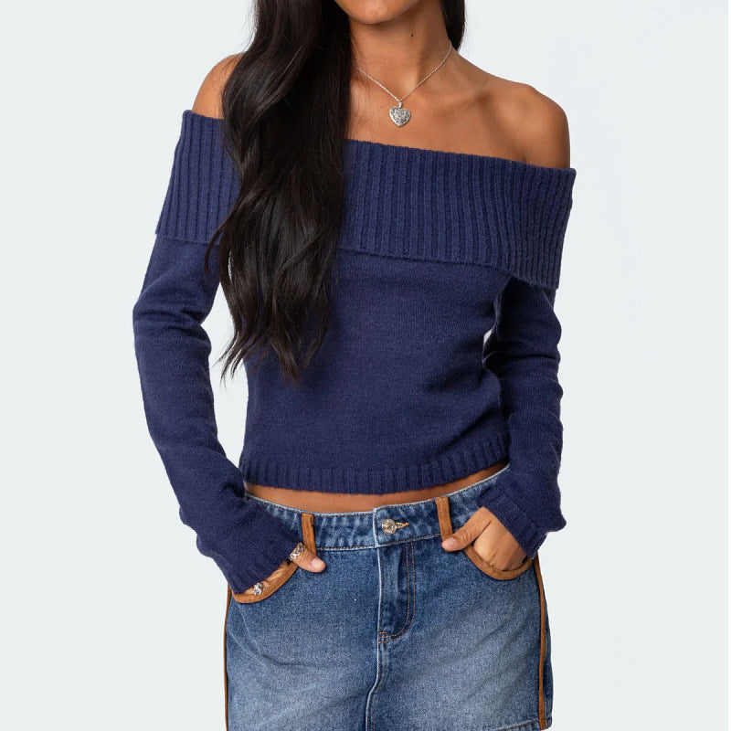 Knitted Off-shoulder Top