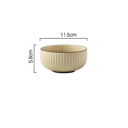 Wind Simple Bowl And Plate Combination Tableware And Tableware