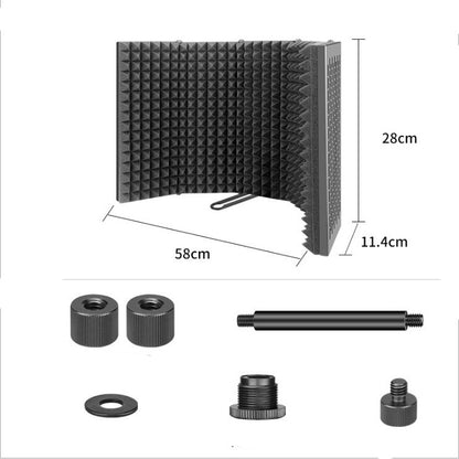 Collapsable High-Quality Recording Studio Noise Reduction Noise Absorbing Microphone Barrier