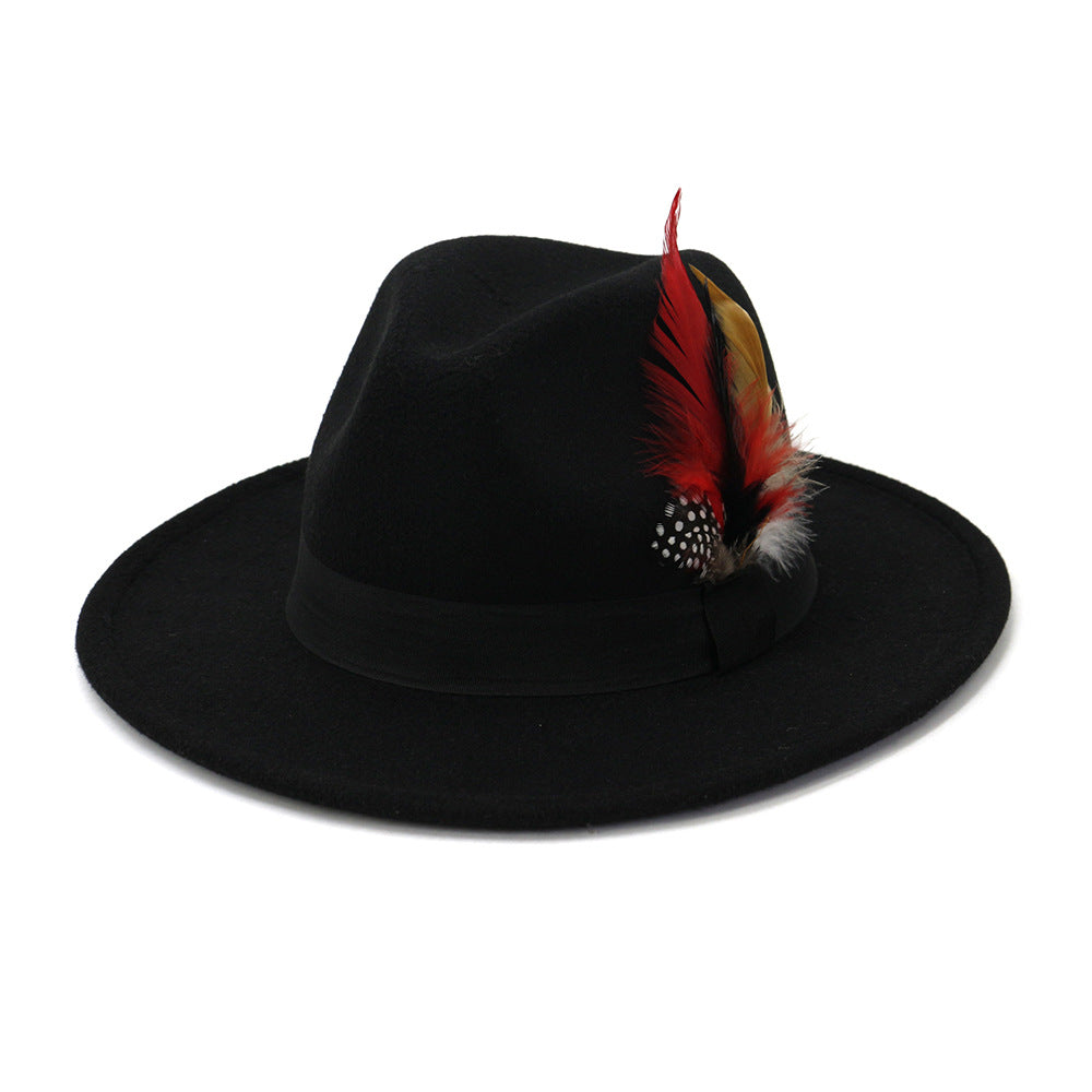 Polyester Single Feathered Panama Hat