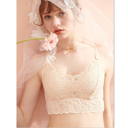 Lace Embroidery Padded Bra